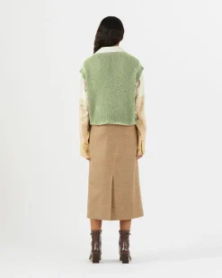 Best Spencer Vest Alpaca Blend Mint Knitwear | Clothing