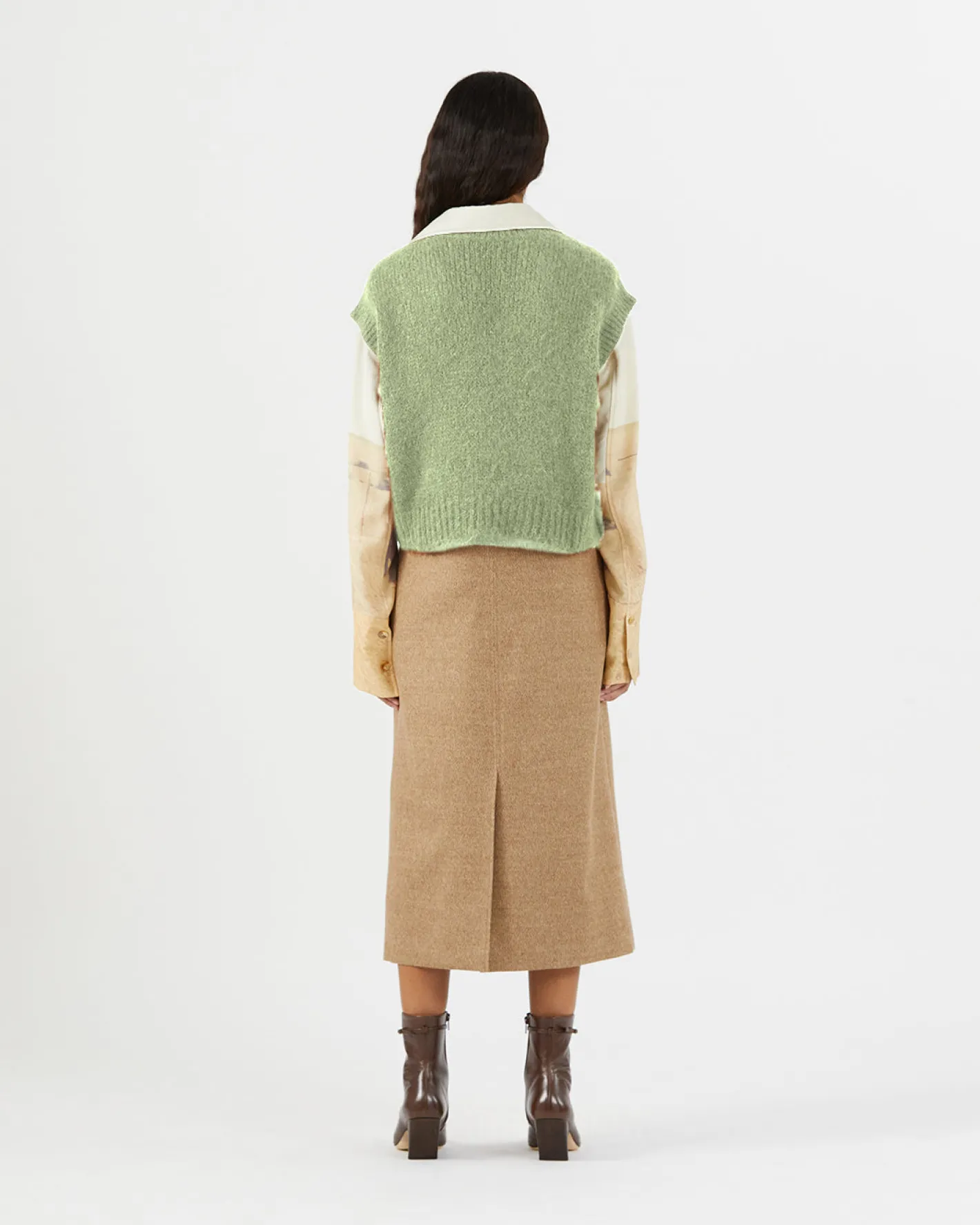 Best Spencer Vest Alpaca Blend Mint Knitwear | Clothing