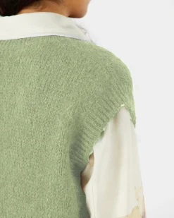 Best Spencer Vest Alpaca Blend Mint Knitwear | Clothing