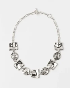 Online Squiggle Necklace Silver Plated Necklaces