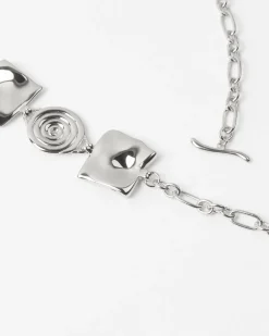 Online Squiggle Necklace Silver Plated Necklaces