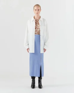 Fashion Suri Skirt Viscose Blend Blue Skirts