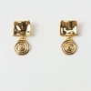 Fashion Swirl Fold Earrings Gold Plated Earrings