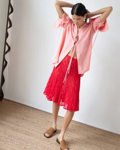 New Taylor Skirt Lace Red Skirts | Clothing