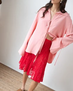 New Taylor Skirt Lace Red Skirts | Clothing