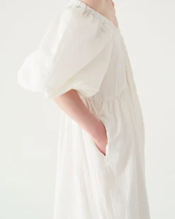 New Terry Dress Cotton Blend Jacquard Off White Dresses