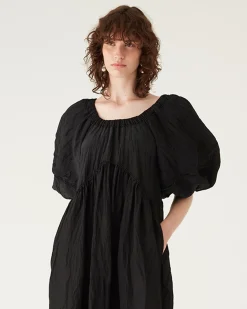 Clearance Terry Dress Viscose Blend Black Dresses