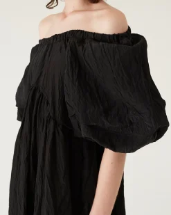 Clearance Terry Dress Viscose Blend Black Dresses