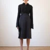 Fashion Thea Skirt Duchesse Satin Black Skirts | Clothing