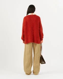 Discount Toni Sweater Alpaca Blend Red Knitwear | Clothing