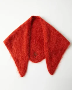New Triangle Scarf Alpaca Blend Red Hats | Scarves