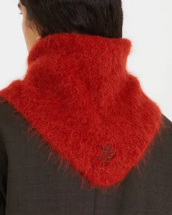 New Triangle Scarf Alpaca Blend Red Hats | Scarves