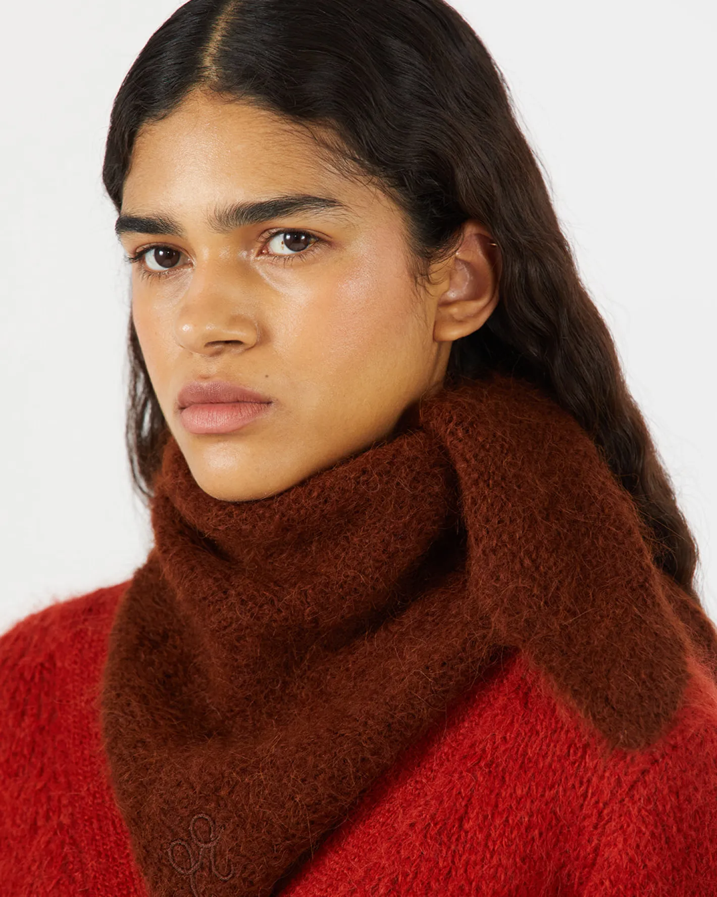 Discount Triangle Scarf Alpaca Blend Brown Hats | Scarves