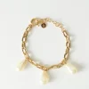 Discount Trio Chain Bracelet Glass Pearl Gold Bracelets