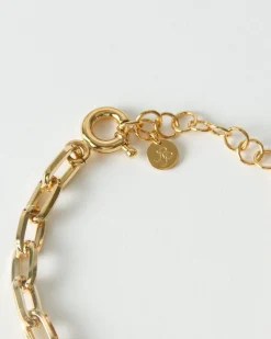 Discount Trio Chain Bracelet Glass Pearl Gold Bracelets
