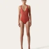 Hot Vaya One-piece Recycled Nylon Rust Swimwear