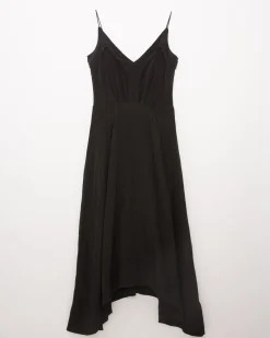 Hot Yuri Dress Viscose Blend Crinkle Black Dresses